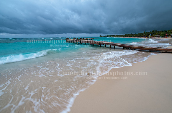 Stormy day on West Bay beach.